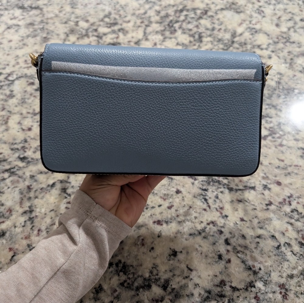 Coach Mila Sky Blue Crossbody Bag with Gold Chain - Picture 4 of 7